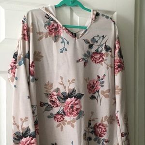 Agnes & Dora Floral Urban Hoodie size xxl